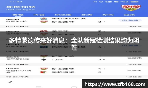 多特蒙德传来好消息：全队新冠检测结果均为阴性